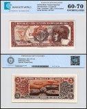 Brazil 5 Cruzeiros Banknote, 1961-1962 ND, P-166b, UNC, Estampa 3, Series 101, TAP 60-70 Authenticated