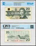 Canada 20 Dollars Banknote, 1991, P-97d, Used, TAP Authenticated