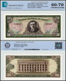 Chile 50 Escudos Banknote, 1962-1975 ND, P-140b.2, UNC, Series F, TAP 60-70 Authenticated