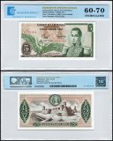 Colombia 5 Pesos Oro Banknote, 1980, P-406f.3, UNC, TAP 60-70 Authenticated