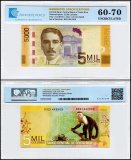 Costa Rica 5,000 Colones Banknote, 2012, P-276b, UNC, Series B, TAP 60-70 Authenticated