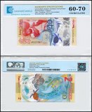 East Caribbean States 2 Dollars Banknote, 2023, P-61, UNC, Commemorative, Polymer, TAP 60-70 Authenticated