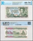 Falkland Islands 10 Pounds Banknote, 2011, P-18, UNC, TAP 60-70 Authenticated