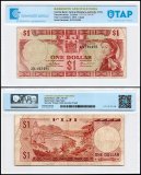 Fiji 1 Dollar Banknote, 1974 ND, P-71az, Used, Replacement, TAP Authenticated