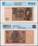 Germany 20 Reichsmark Banknote, 1929, P-181b, Used, TAP Authenticated