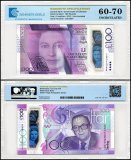 Gibraltar 100 Pounds Banknote, 2015, P-40, UNC, Commemorative, Polymer, TAP 60-70 Authenticated