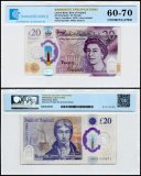 Great Britain 20 Pounds Banknote, 2018, P-396, UNC, Polymer, TAP 60-70 Authenticated