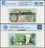 Guernsey 1 Pound Banknote, 1991-2016 ND, P-52b, UNC, TAP 60-70 Authenticated