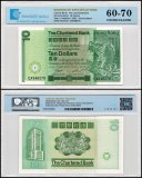 Hong Kong - Chartered Bank 10 Dollars Banknote, 1981, P-77b, UNC, TAP 60-70 Authenticated