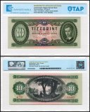 Hungary 10 Forint Banknote, 1969, P-168d, UNC, TAP Authenticated