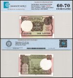 India 1 Rupee Banknote, 2016, P-117b, UNC, Radar Serial #04B 489984, TAP 60-70 Authenticated