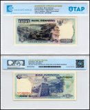 Indonesia 1,000 Rupiah Banknote, 1998, P-129g, UNC, Radar Serial #, TAP Authenticated