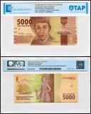 Indonesia 5,000 Rupiah Banknote, 2018, P-156c.2, UNC, TAP Authenticated