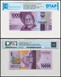 Indonesia 10,000 Rupiah Banknote, 2017, P-157bz, UNC, Replacement, TAP Authenticated