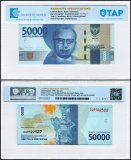 Indonesia 50,000 Rupiah Banknote, 2020, P-159e, UNC, Repeating Serial #, TAP Authenticated