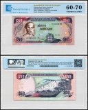 Jamaica 50 Dollars Banknote, 2004, P-79e, UNC, TAP 60-70 Authenticated