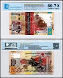 Kazakhstan 5,000 Tenge Banknote, 2006, P-32a, UNC, Spelling Error, TAP 60-70 Authenticated