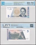 Kyrgyzstan 5 Som Banknote, 1994 ND, P-8, UNC, TAP 60-70 Authenticated