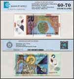 North Macedonia 50 Denari Banknote, 2018, P-26, UNC, Polymer, TAP 60-70 Authenticated