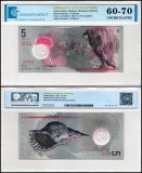 Maldives 5 Rufiyaa Banknote, 2017, P-A26, UNC, Polymer, TAP 60-70 Authenticated