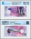 Maldives 20 Rufiyaa Banknote, 2020, P-27a.2, UNC, Polymer, TAP 60-70 Authenticated