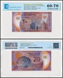 Mauritania 20 Ouguiya Banknote, 2020, P-A22, UNC, Polymer, TAP 60-70 Authenticated