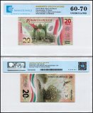 Mexico 20 Pesos Banknote, 2022, P-132h.2, UNC, Commemorative, Polymer, TAP 60-70 Authenticated