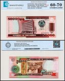 Mozambique 50,000 Meticais Banknote, 1993, P-138, UNC, Radar Serial #EH7850587, TAP 60-70 Authenticated