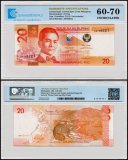 Philippines 20 Piso Banknote, 2023, P-230b, UNC, TAP 60-70 Authenticated