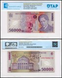 Romania 50,000 Lei Banknote, 2003, P-113a.3, Used, Polymer, TAP Authenticated