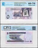 Saudi Arabia 5 Riyals Banknote, 2012 (AH1433), P-32c, UNC, TAP 60-70 Authenticated