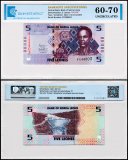 Sierra Leone 5 Leones Banknote, 2022, P-36, UNC, Radar Serial #BT308803, TAP 60-70 Authenticated
