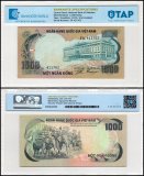 South Vietnam 1,000 Dong Banknote, 1972 ND, P-34, UNC w/ Foxing, TAP Authenticated