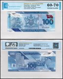 Trinidad & Tobago 100 Dollars Banknote, 2019, P-65, UNC, Polymer, TAP 60-70 Authenticated