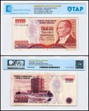 Turkey 20,000 Lira Banknote, L.1970 (1988 ND), P-201, Used, TAP Authenticated