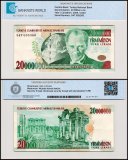 Turkey 20 Million Lira Banknote, L.1970 (2000), P-215a.2, Used, Prefix G, TAP Authenticated