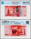 Uganda 20,000 Shillings Banknote, 2021, P-53f, UNC, TAP 60-70 Authenticated