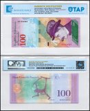 Venezuela 100 Bolivar Soberano Banknote, 2018, P-106a.1z, UNC, Replacement, Fancy Serial #Z01234567, TAP Authenticated