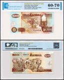 Zambia 500 Kwacha Banknote, 1992, P-39a, UNC, TAP 60-70 Authenticated