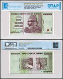 Zimbabwe 50 Trillion Dollars Banknote, 2008, P-90, UNC, Radar Serial, TAP Authenticated