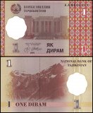 Tajikistan 1 Diram Banknote, 1999, P-10a.1, UNC
