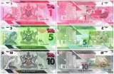 Trinidad & Tobago 1-10 Dollars 3 Pieces Banknote Set, 2020, P-60-62, UNC, Polymer