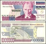 Turkey 1 Million Lira Banknote, L.1970 (2002 ND), P-213, Used