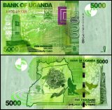 Uganda 5,000 Shillings Banknote, 2010, P-51a, UNC