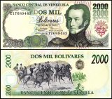 Venezuela 2,000 Bolivares Banknote, 1998, P-77c, UNC