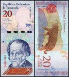 Venezuela 20 Bolivar Soberano Banknote, 2018, P-104, XF-Extremely Fine