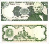 Venezuela 20 Bolivares Banknote, 1998, P-63f, UNC