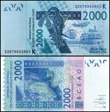 West African States - Senegal 2,000 Francs Banknote, 2022, P-716Kv, UNC