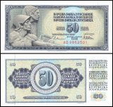 Yugoslavia 50 Dinara Banknote, 1978, P-89a, UNC