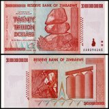 Zimbabwe 20 Trillion Dollars Banknote, 2008, P-89, Used
